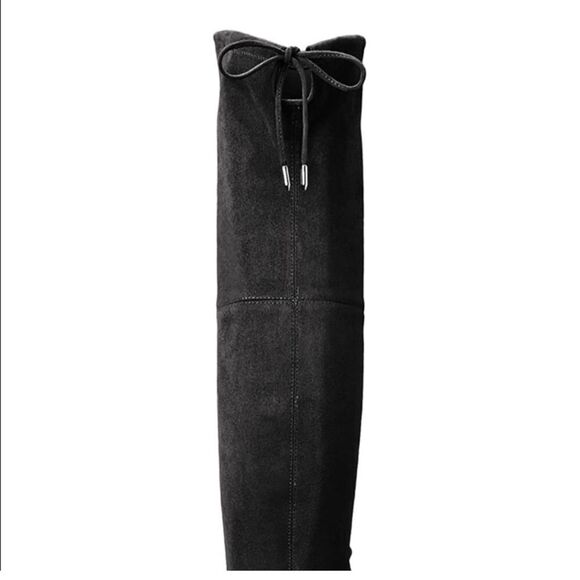 Black Knee High Suede Boots Size 6 - Picture 9 of 9
